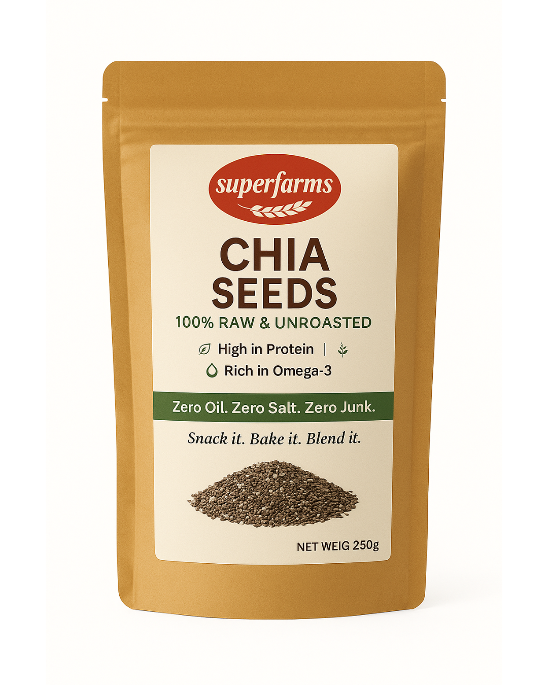 Superfarms Chia Seeds (Raw & Unroasted)